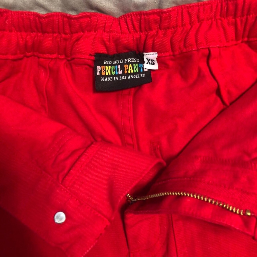 Big Bud Press Pencil Pants Red XS